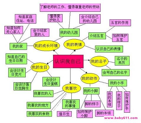 幼儿园中班主题活动教案--认识自己