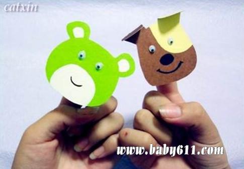 儿童手工教案纸艺造型:手指玩偶_幼儿园手工