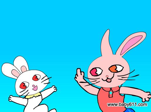 幼儿园小班语言flash动画课件:小兔子找太阳
