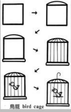 儿童益智简笔画:鸟笼 bird cage