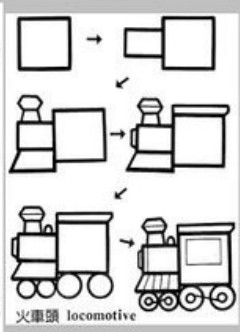 儿童益智简笔画:火车头 locomotive