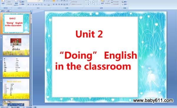 �����ٶ�Ӣ��һ���²ᡶUnit2 ��Doing�� English in the classroom��PPT�μ�