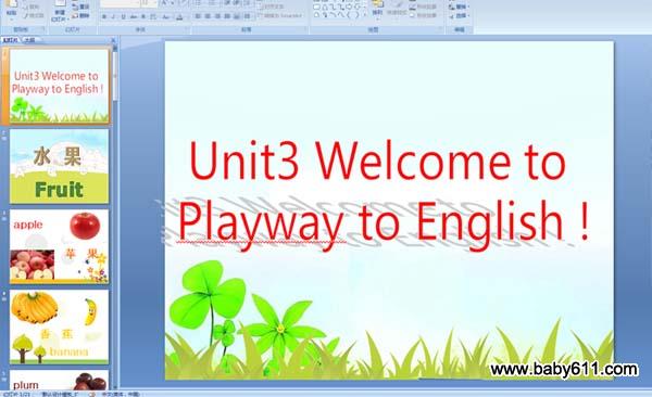�����ٶ�Ӣ�Unit3 Welcome to playway to English