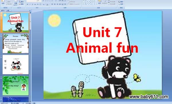 ٶӢԤ:unit7 Animal fun PPTμ
