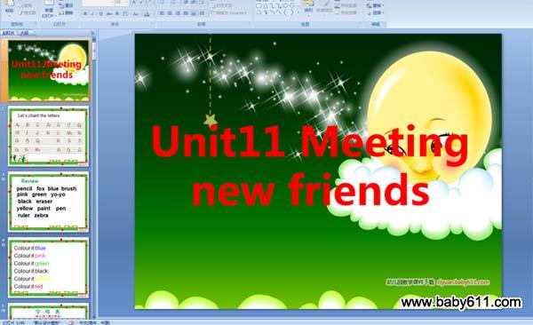 �����ٶ�Ӣ��Ԥ�����ϣ�Unit11 Meeting new friends ��PPT�μ���