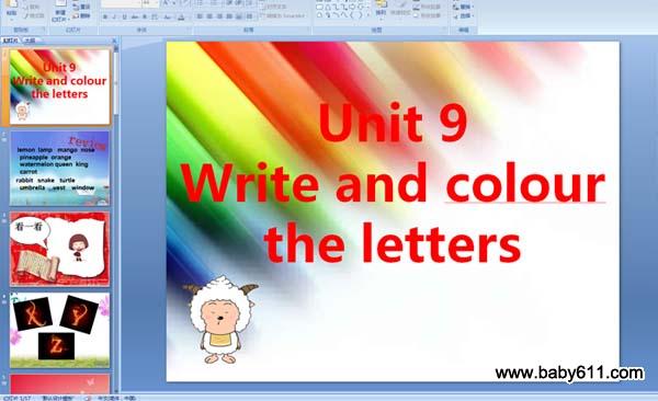 ٶӢԤunit9  Write and colour the lettersPPTμ