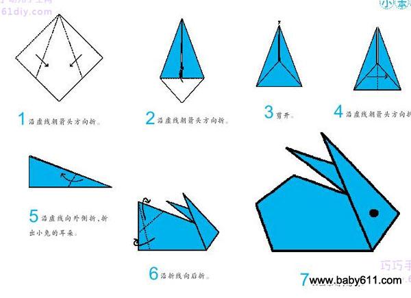 大班折纸小兔子