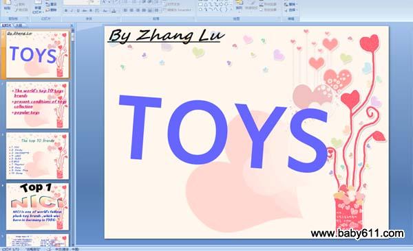 �ٶ�Ӣ�Toys ��PPT�μ���