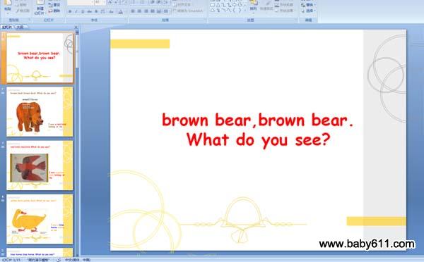 ׶԰Ӣμbrown bear,brown bear.What do you see?