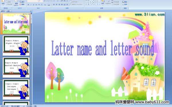 Latter name and letter sound