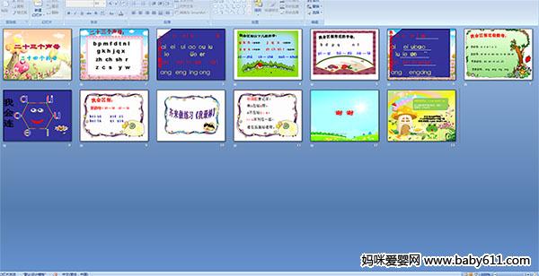 幼儿园大班拼音课件:二十三个声母,二十四个韵