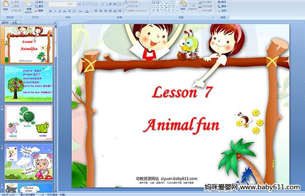 �ٶ�Ӣ�｣��Ԥ������Lesson7 Animalfun(ppt�μ�)