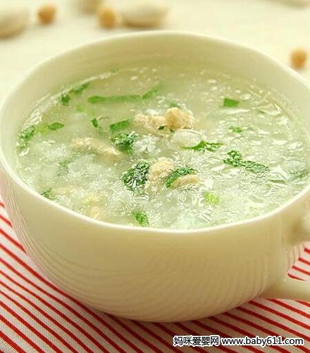 四个月宝宝辅食食谱:菜末米粥