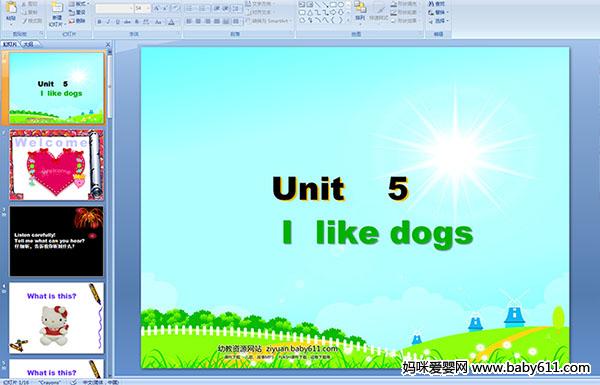 Unit5 I  like dogs 