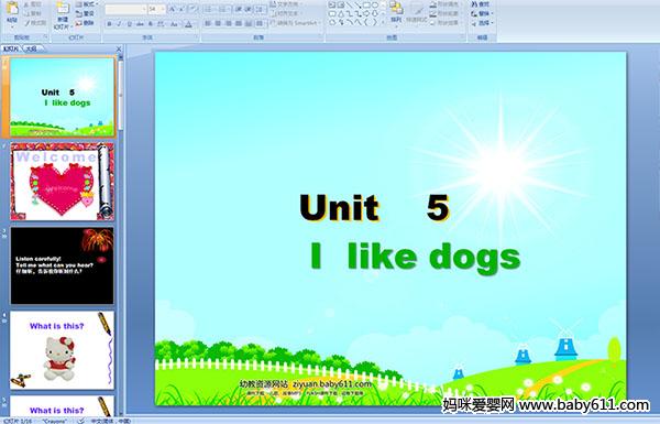 �����ٶ�Ӣ��μ���Unit5 I  like dogs 