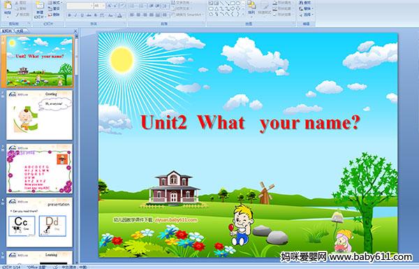 �廪�ٶ�Ӣ���Unit2  What s   your name?