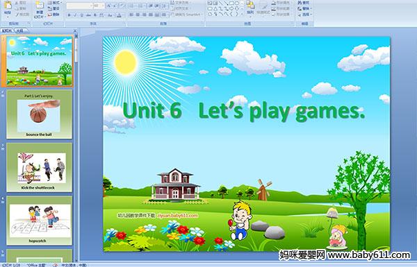 �����ٶ�Ӣ��һ����Unit 6  Let s play games.