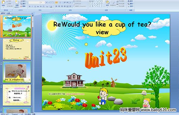 �����ٶ�Ӣ��һ������unit24  Would you like a cup of tea