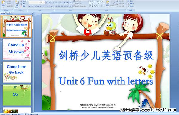 �����ٶ�Ӣ��Ԥ������Unit 6 Fun with letters����ý��μ�