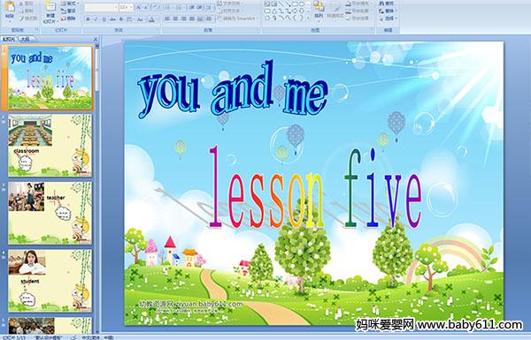 �ٶ�Ӣ��PPT�μ�����lesson five you and me