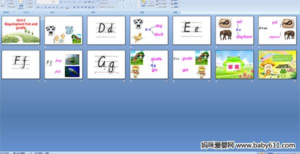 Unit3 Dog elephant fish and giraffe