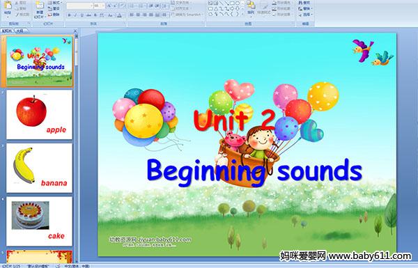 �����ٶ�Ӣ��PPT�μ�����Unit2 Beginning sounds