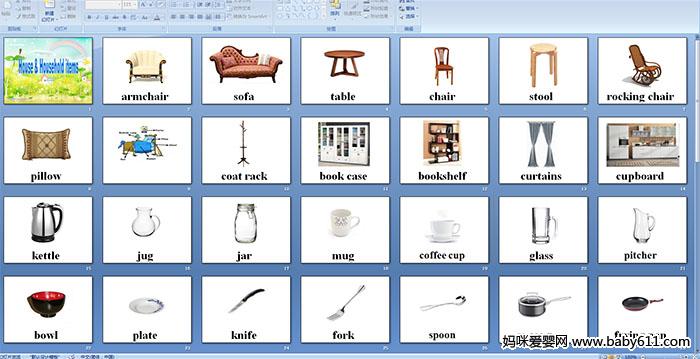 幼儿园学前班英语:生活用品House & Househo