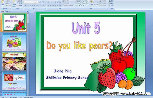 Unit5  Do you like pears