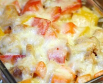 薯香彩椒鸡肉焗饭