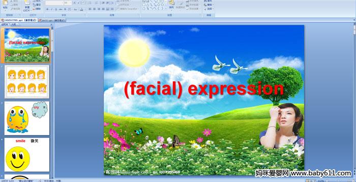 幼儿园大班英语课件――(facial) expression