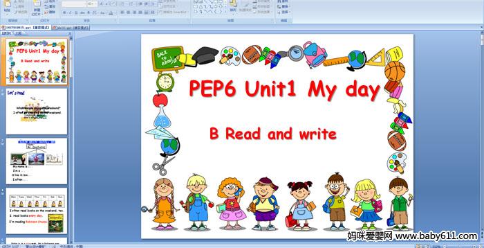 PEP6 Unit1 My day  B Read and write