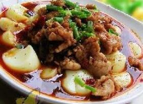 肉片烫日本豆腐