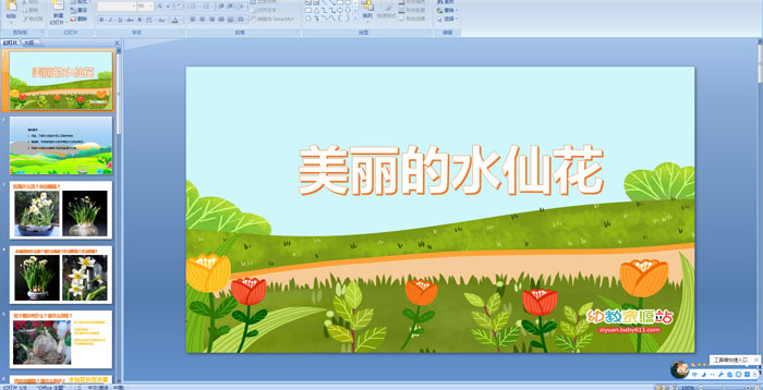 幼儿园大班科学活动《美丽的水仙花》课件